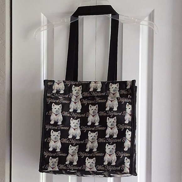 Signare Art of Tapestry West Highland White Terrier Shopping Tote Bag - Picture 7 of 16